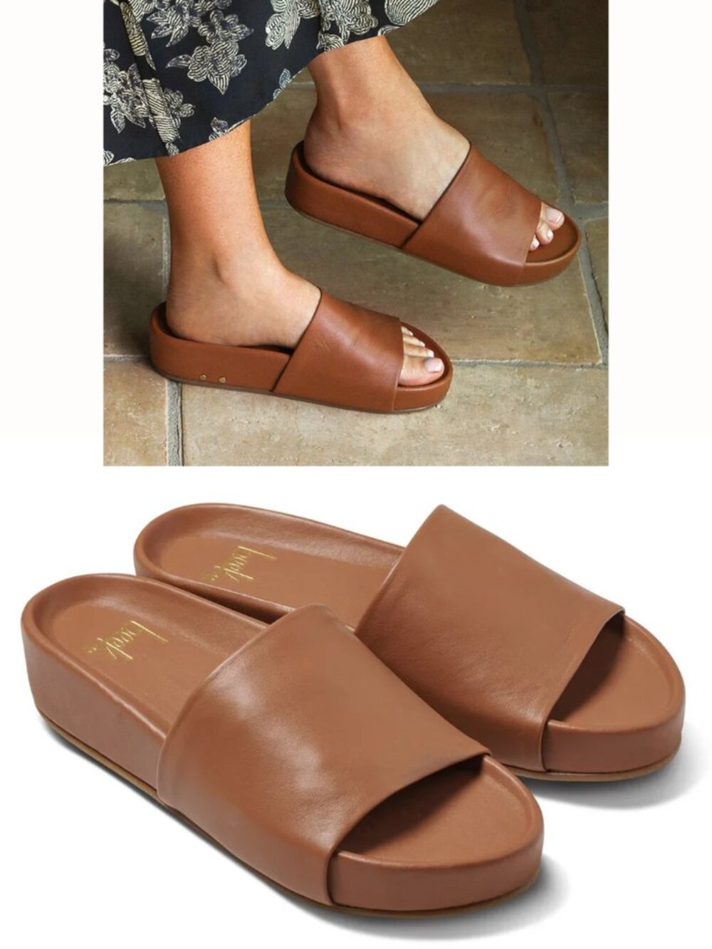 Beek Pelican Tan Leather Sandals. New with Box.